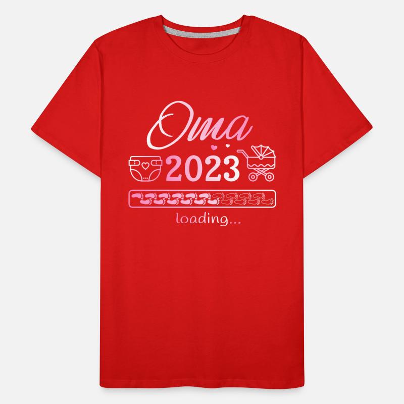 Oma 2023 loading Nachwuchs Schwangerschaft Männer Premium Bio T-Shirt