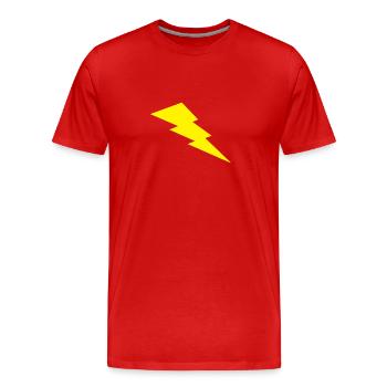foudre - T-shirt bio Premium Homme - rouge - Devant - Damien (186cm)