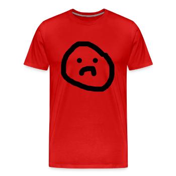 Un visage triste - T-shirt bio Premium Homme - rouge - Devant - Damien (186cm)