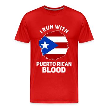 Porto Rico - T-shirt bio Premium Homme - rouge - Devant - Damien (186cm)