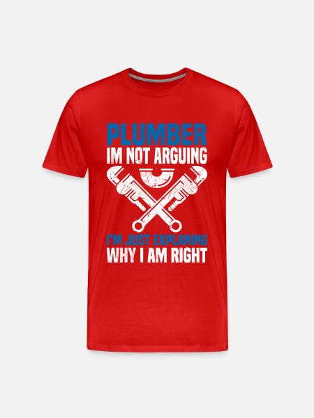 Plumber | Craft Craftsman Master Gifts - Men's Premium Organic T-Shirt - red