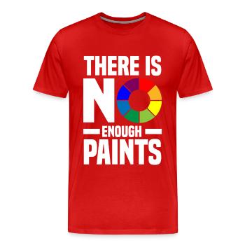 Acrylgießen Geschenke | Maler Kunst Leinwand Farbe - Männer Premium Bio T-Shirt - Rot - Vorne - Damien (186cm)