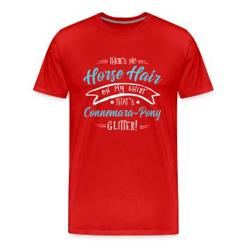 Glitter Connemara-Pony - Männer Premium Bio T-Shirt - Rot - Vorne - Damien (186cm)