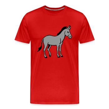 Ass - Men's Premium Organic T-Shirt - red - Front - Damien (186cm)