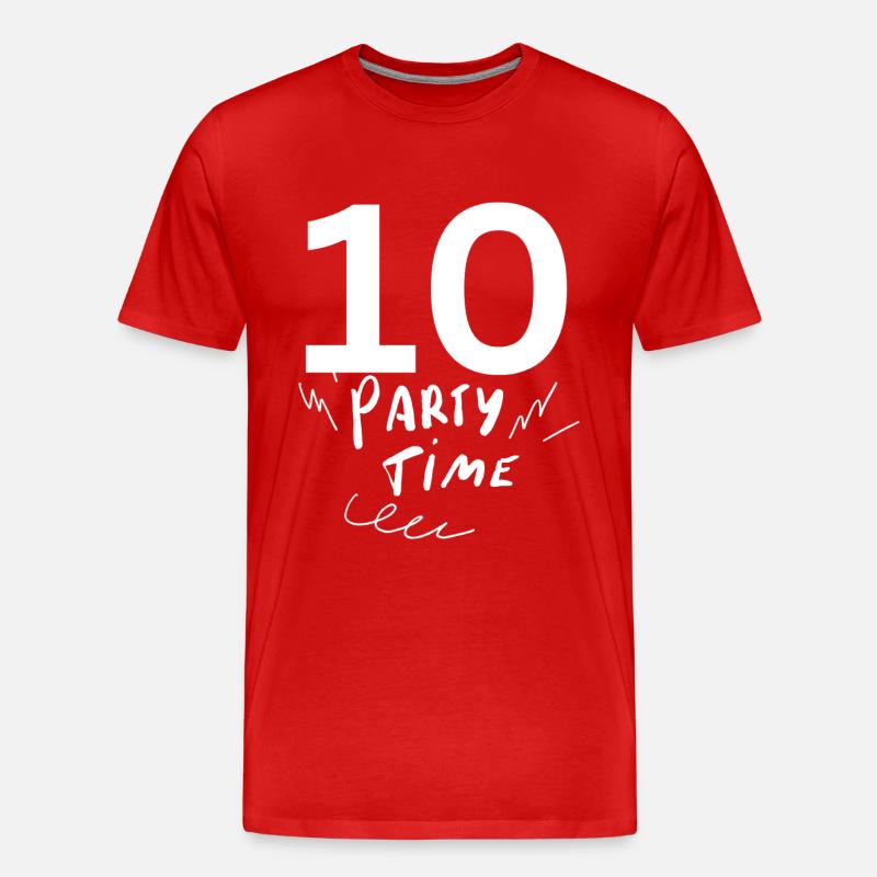 10 - Männer Premium Bio T-Shirt - Rot