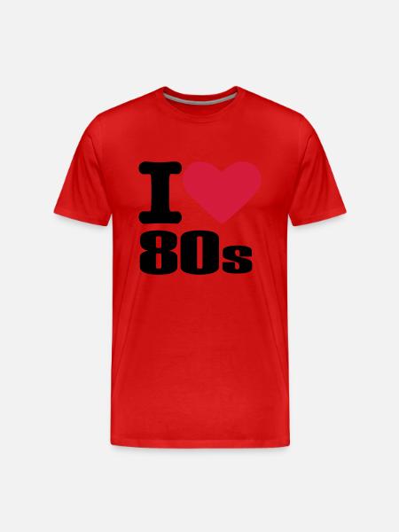 Birthday - 80's - Men's Premium Organic T-Shirt - red