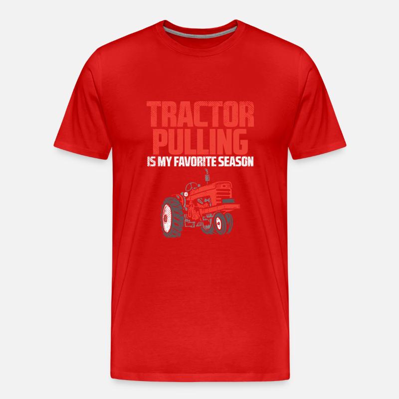Tractor Pulling Saison Fan - Männer Premium Bio T-Shirt - Rot