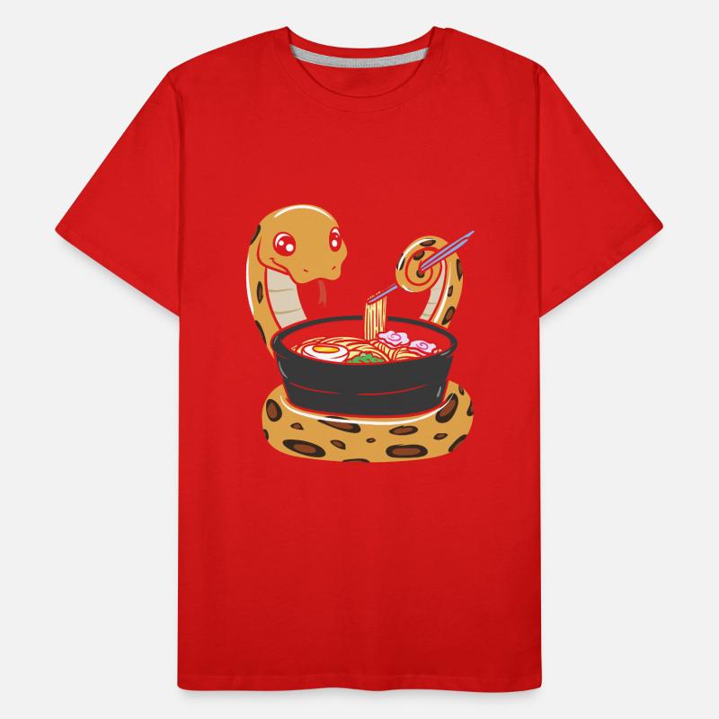 Königspython Isst Ramen Männer Premium Bio T-Shirt