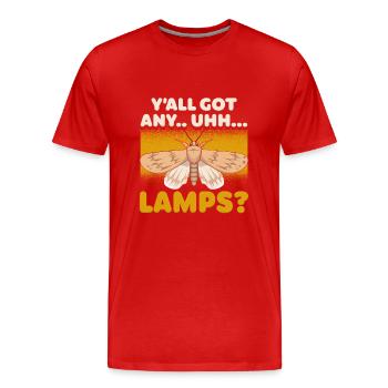 Vous avez tous des lampes Entomologiste Moth disant - T-shirt bio Premium Homme - rouge - Devant - Damien (186cm)