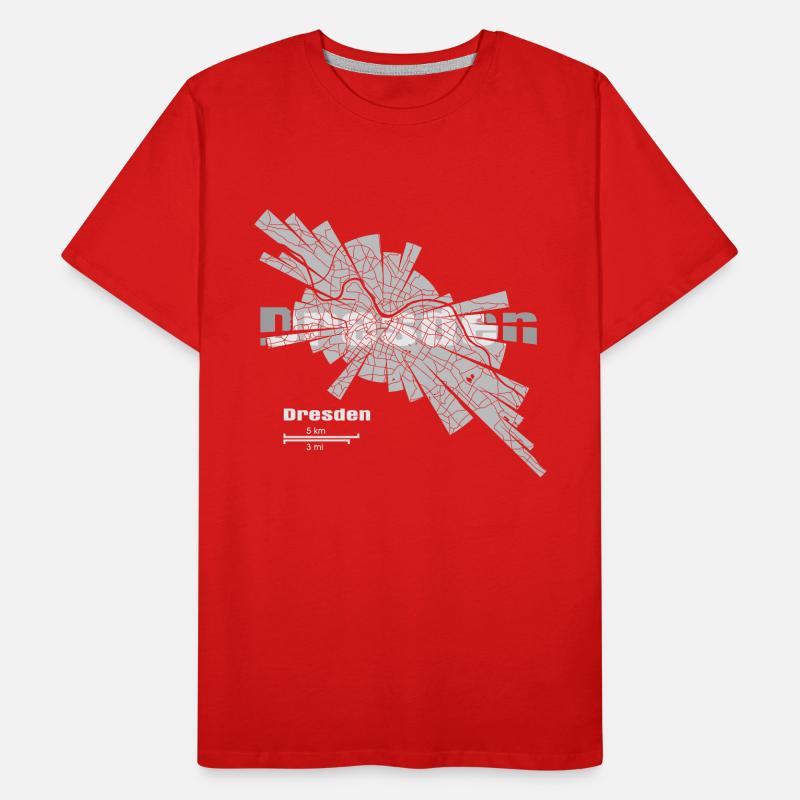 Dresden Map Men's Premium Organic T-Shirt