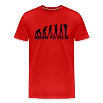 Filmen - Männer Premium Bio T-Shirt - Rot - Vorne - Damien (186cm)