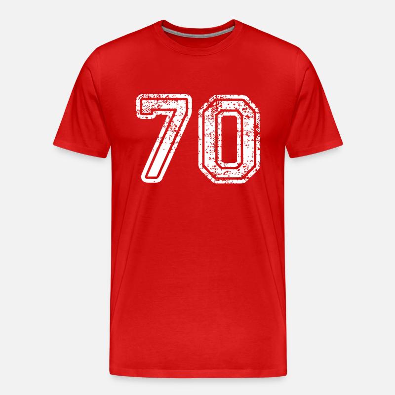 70 - Männer Premium Bio T-Shirt - Rot