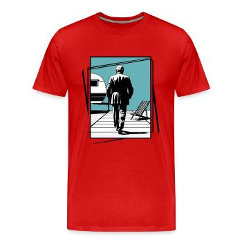 Pensioners - Men's Premium Organic T-Shirt - red - Front - Damien (186cm)