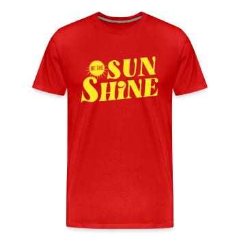 Be the Sunshine - Men's Premium Organic T-Shirt - red - Front - Damien (186cm)