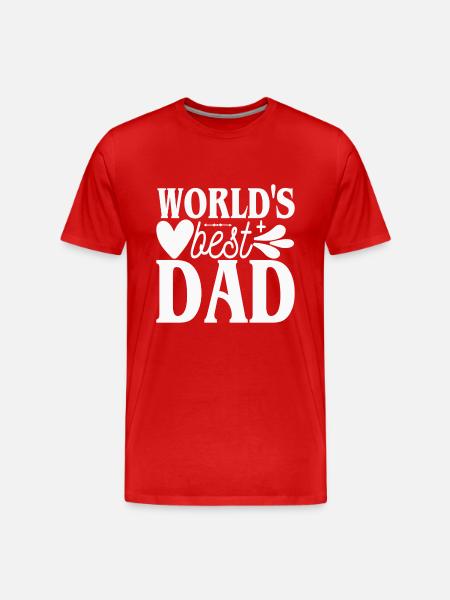 Verdens bedste far - verdens bedste far - - Herre Premium T-shirt økologisk - rød