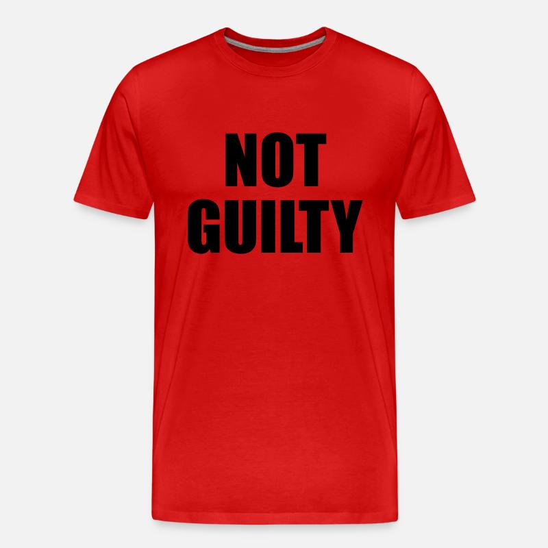 Not Guilty - Männer Premium Bio T-Shirt - Rot