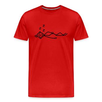 Schlafen - entspannen - Männer Premium Bio T-Shirt - Rot - Vorne - Damien (186cm)