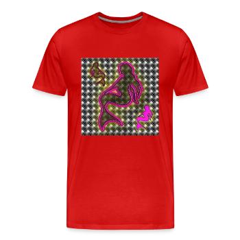 Sirènes - Club WoW - T-shirt bio Premium Homme - rouge - Devant - Damien (186cm)