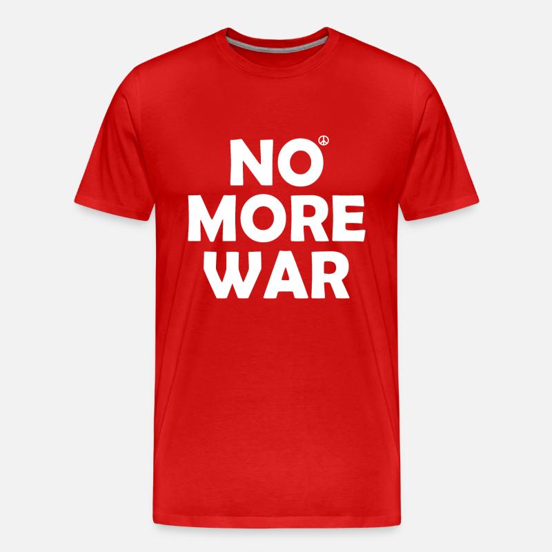 No more war - Männer Premium Bio T-Shirt - Rot