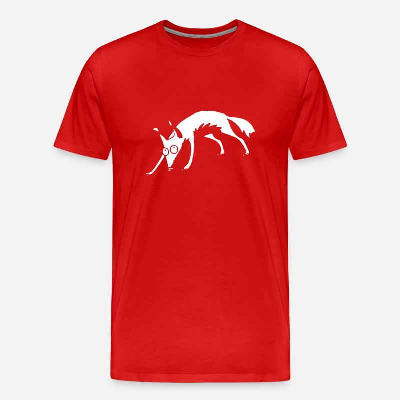 White fox no 2 - Männer Premium Bio T-Shirt - Rot