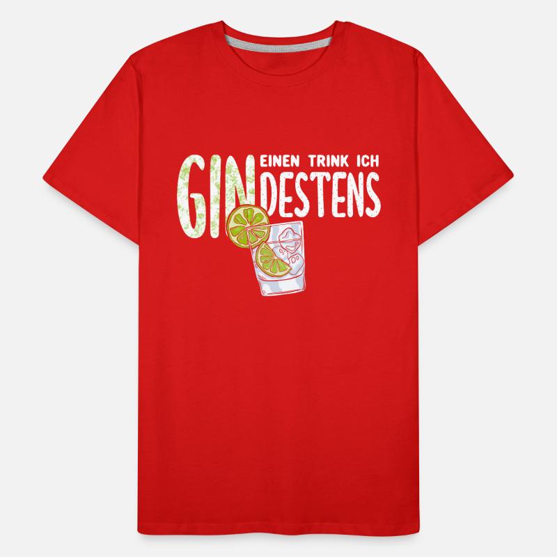 Une boisson I GINdestens Gin Juniper Schnapps T-shirt bio Premium Homme