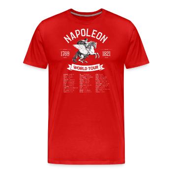 Napoleon Bonaparte World Tour Military History - Men's Premium Organic T-Shirt - red - Front - Damien (186cm)