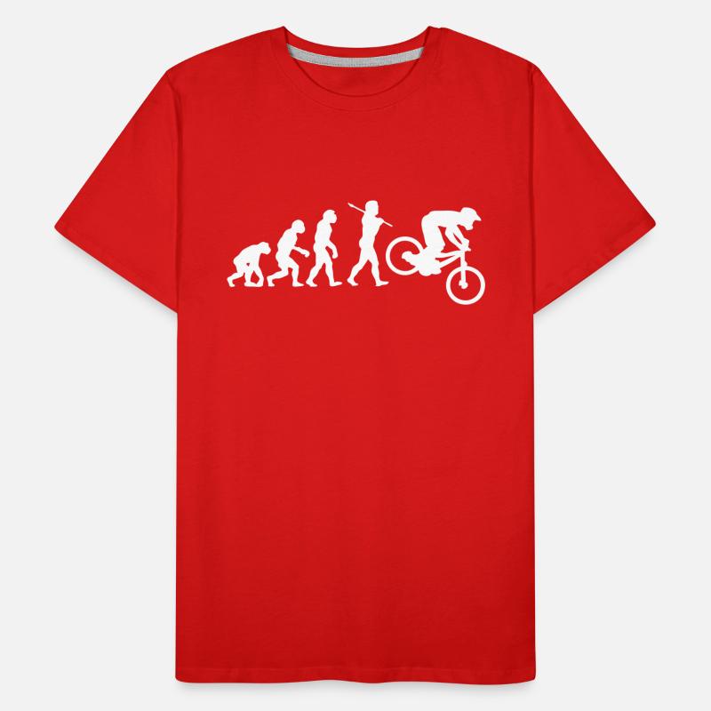 NEW MTB DOWNHILL MOUNTAIN BIKE EVOLUTION T-shirt bio Premium Homme