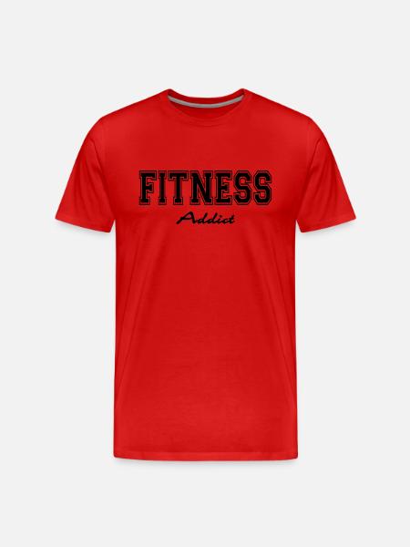 Fitness Addict - Männer Premium Bio T-Shirt - Rot