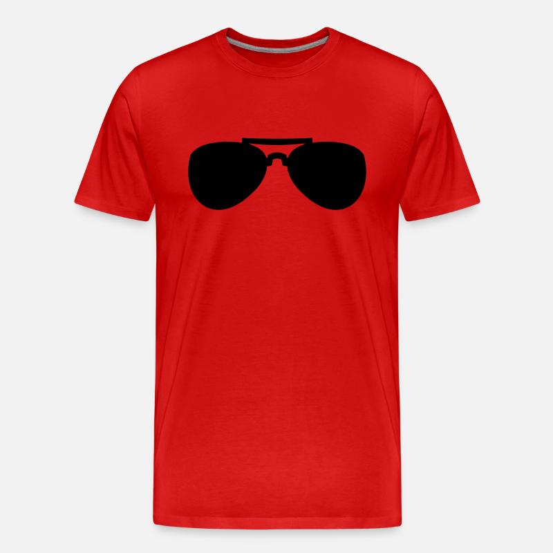 Sonnenbrille - Männer Premium Bio T-Shirt - Rot
