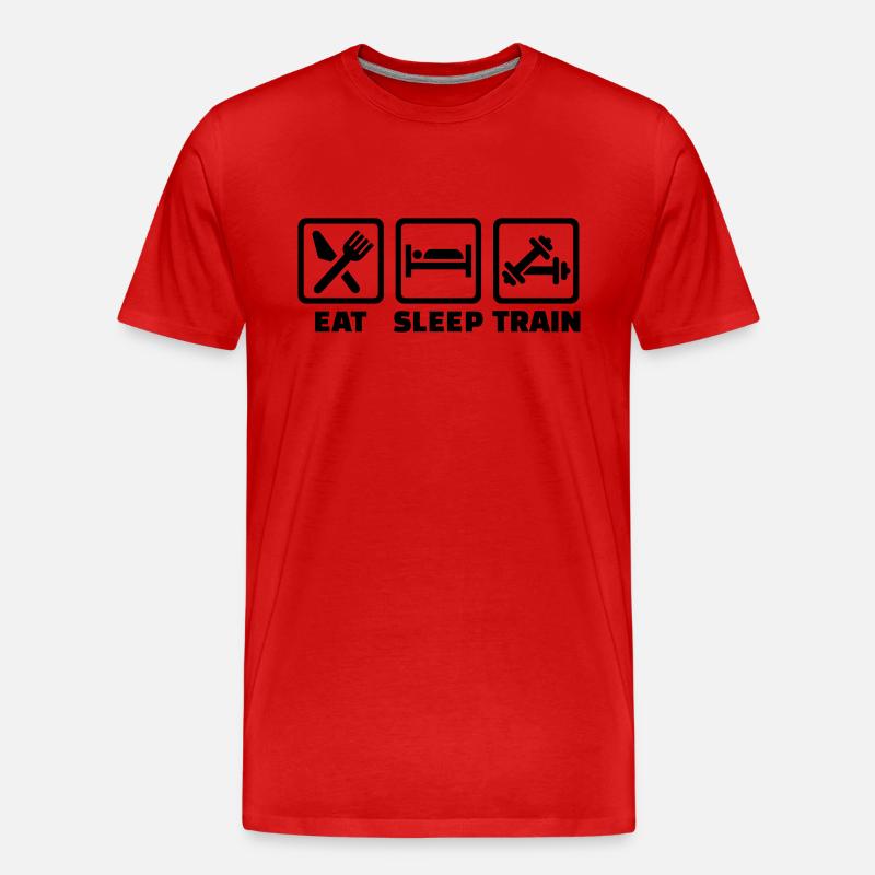 Bodybuilding - Männer Premium Bio T-Shirt - Rot