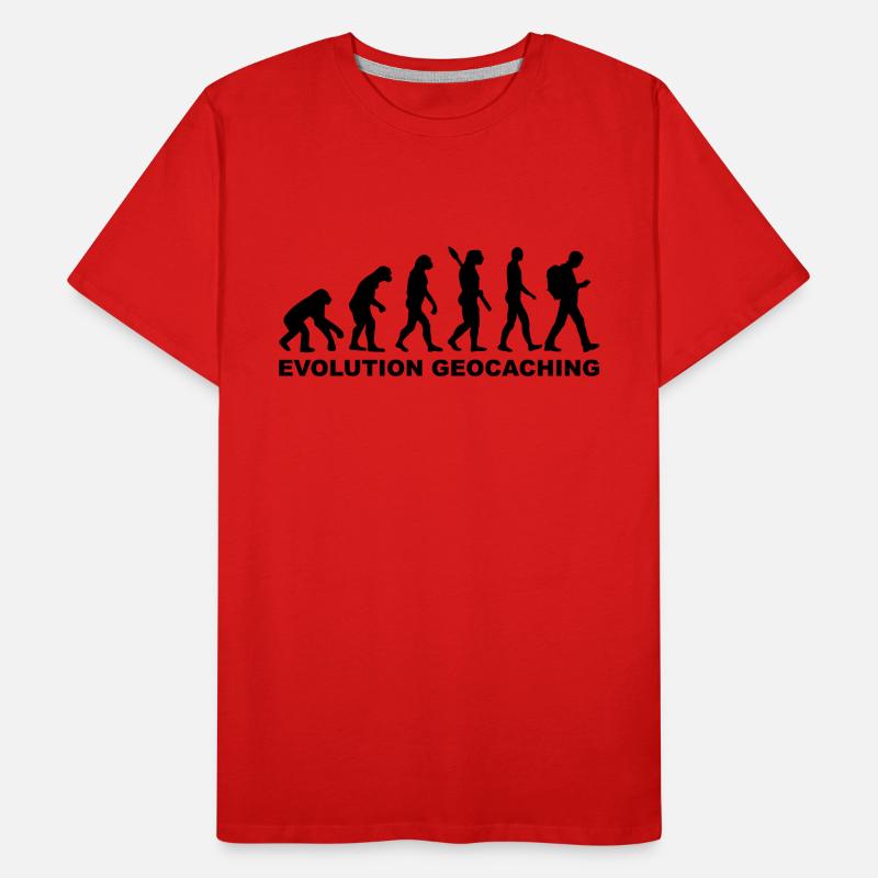 Evolution Geocaching T-shirt bio Premium Homme