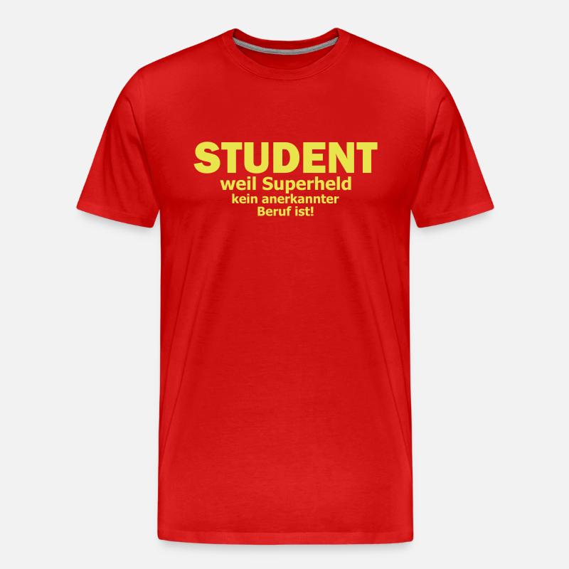 student - Männer Premium Bio T-Shirt - Rot