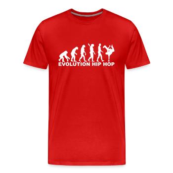 Hip Hop - Männer Premium Bio T-Shirt - Rot - Vorne - Damien (186cm)