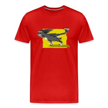 Vents contraires - T-shirt bio Premium Homme - rouge - Devant - Damien (186cm)