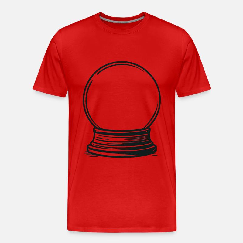 Schneekugel leer - Männer Premium Bio T-Shirt - Rot