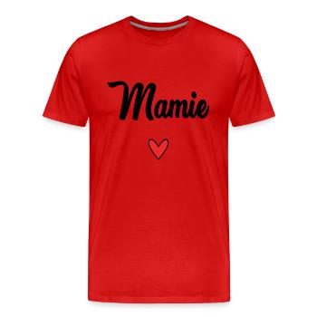 MAMIE. MAMAN. GRAND-MERE. FÊTE DES MÈRES - T-shirt bio Premium Homme - rouge - Devant - Damien (186cm)