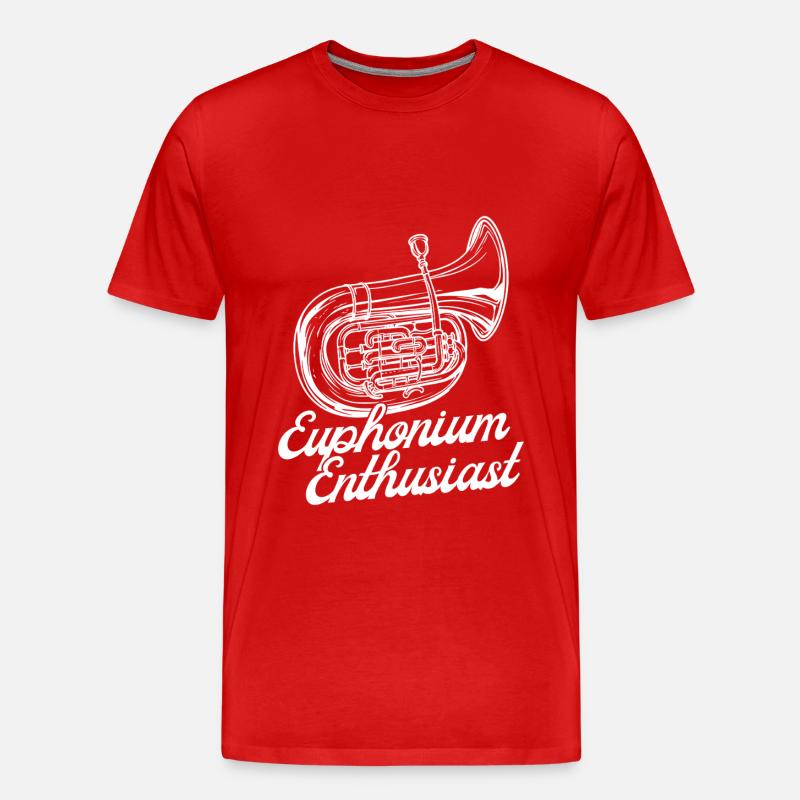 Baritone Player Enthusiast Euphonium - Men's Premium Organic T-Shirt - red