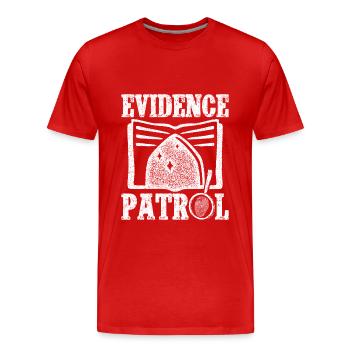 Analyste médico-légal, Patrouille des preuves, Escouade, Laboratoire criminel - T-shirt bio Premium Homme - rouge - Devant - Damien (186cm)