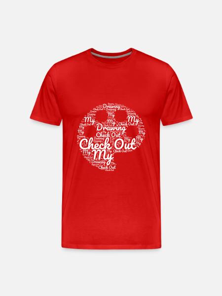 Funny Art Painter Check Out My Drawing Gift Idea - Men's Premium Organic T-Shirt - red