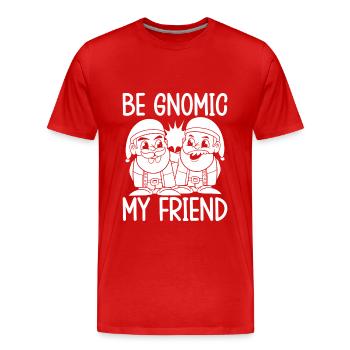 Gnome Costume Hommes Be Gnomic Mon Ami Gnome - T-shirt bio Premium Homme - rouge - Devant - Damien (186cm)