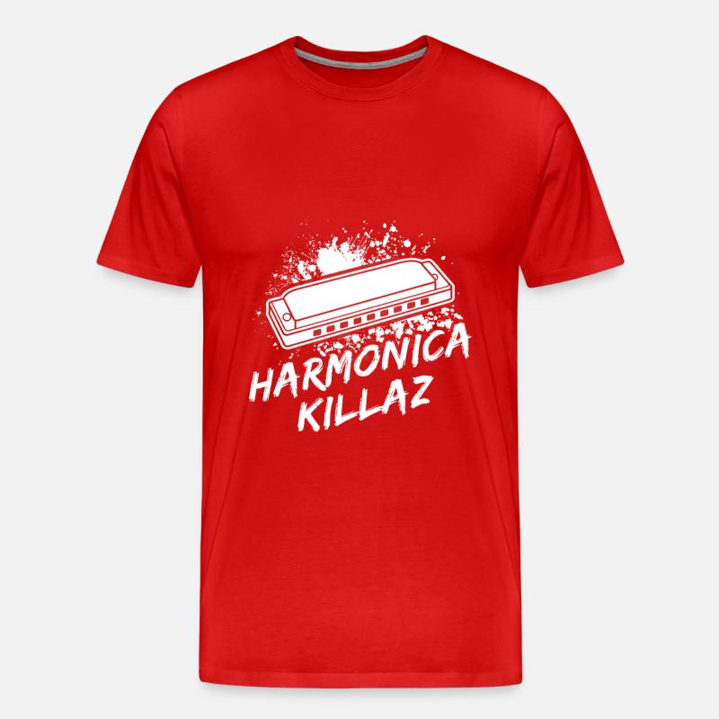 Harmonica Musican Killaz Harmonica - T-shirt bio Premium Homme - rouge
