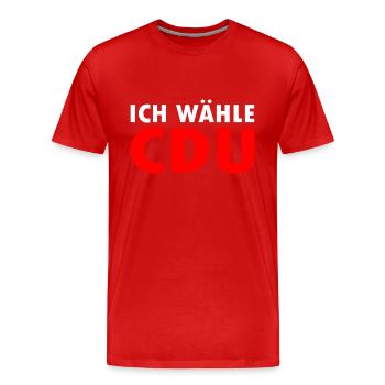 Ich wähle cdu - Männer Premium Bio T-Shirt - Rot - Vorne - Damien (186cm)