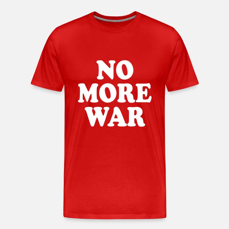 No more war - Männer Premium Bio T-Shirt - Rot