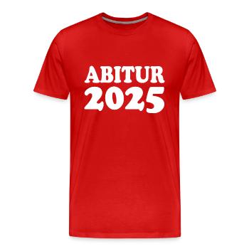 Remise des diplômes 2025 - T-shirt bio Premium Homme - rouge - Devant - Damien (186cm)