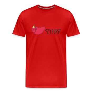 Ein scharfes Schaf - Männer Premium Bio T-Shirt - Rot - Vorne - Damien (186cm)