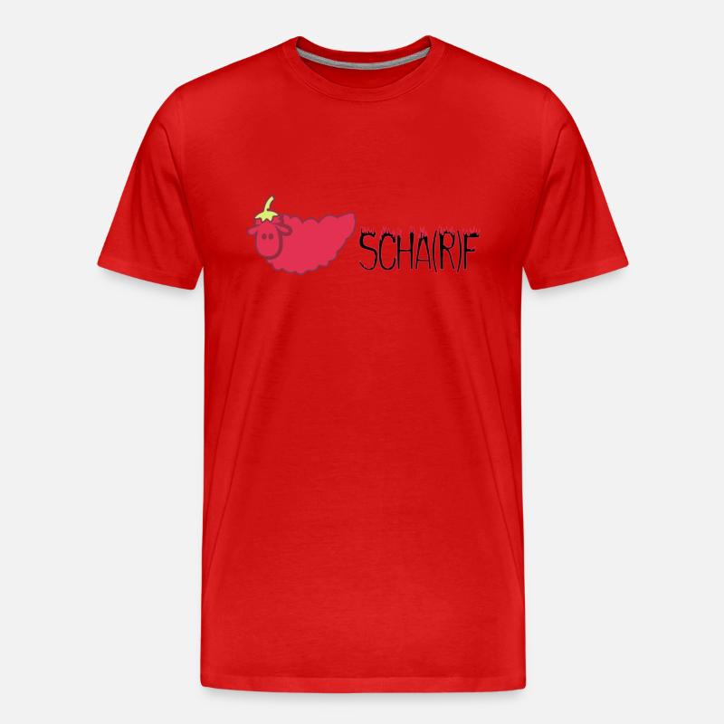 Ein scharfes Schaf - Männer Premium Bio T-Shirt - Rot