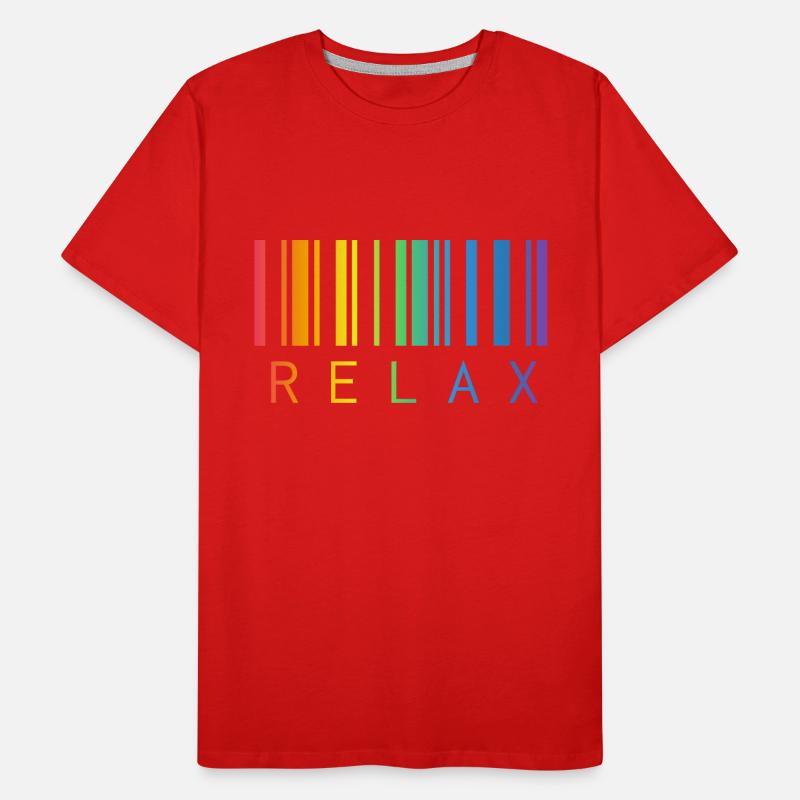RELAX BARCODE STRICHCODE Männer Premium Bio T-Shirt