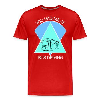 Bus Bus Driver School Bus Bus Bus Driver - Men's Premium Organic T-Shirt - red - Front - Damien (186cm)