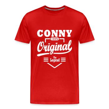Geschenk Conny original personalisierter Vorname conny - Männer Premium Bio T-Shirt - Rot - Vorne - Damien (186cm)