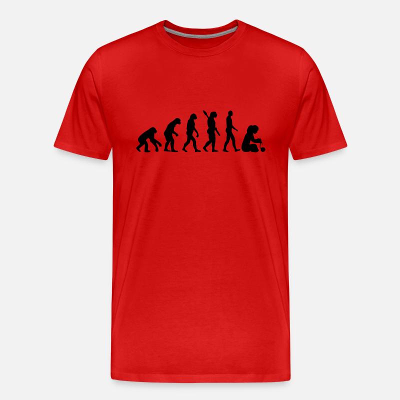 Evolution Knitting - Men's Premium Organic T-Shirt - red